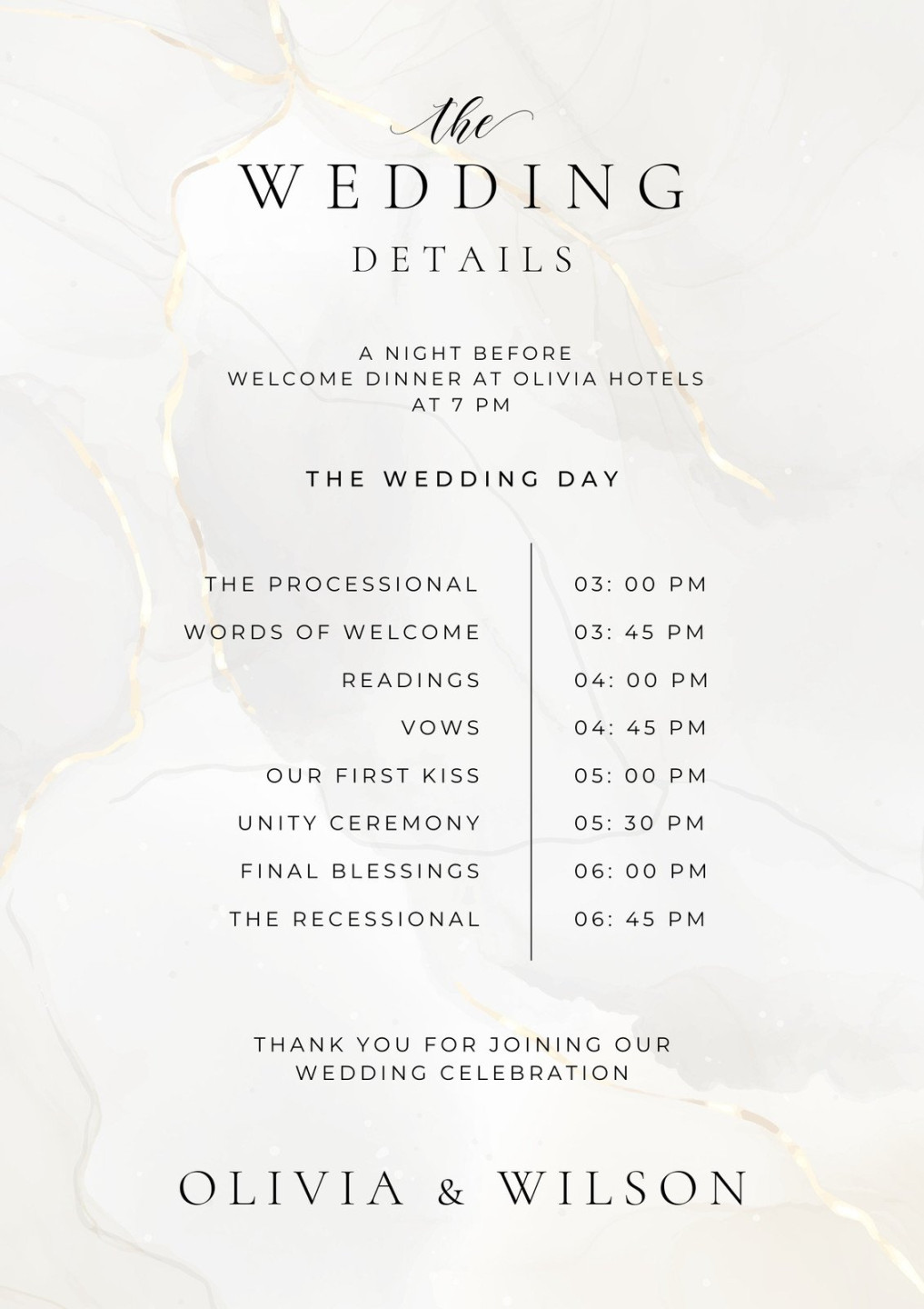 Free custom printable wedding timeline planner templates  Canva